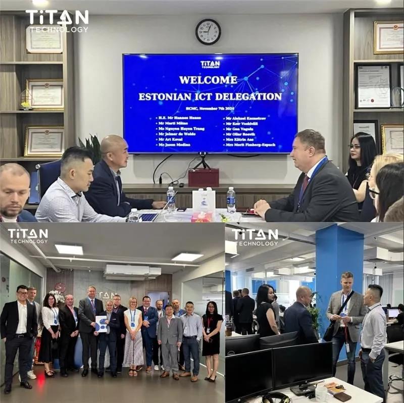Titan Technology empfängt estnische IKT-Delegation zum B2B-Austausch in Ho-Chi-Minh-Stadt